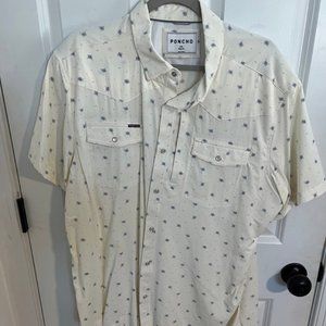 Poncho White Blue Print Performance SSBD Size XXL Slim